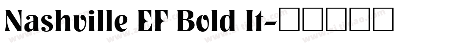 Nashville EF Bold It字体转换